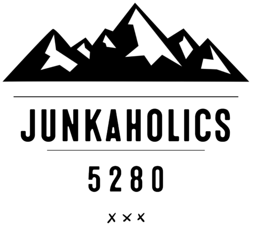Black Junkaholics logo of mountains with their name and 5280 underneath