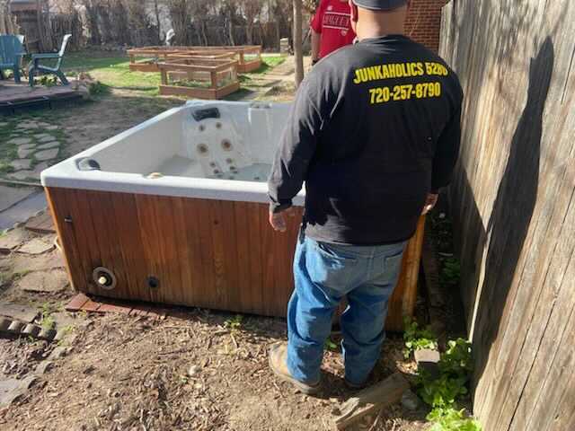 Hot tub removal services by Junkaholics 5280